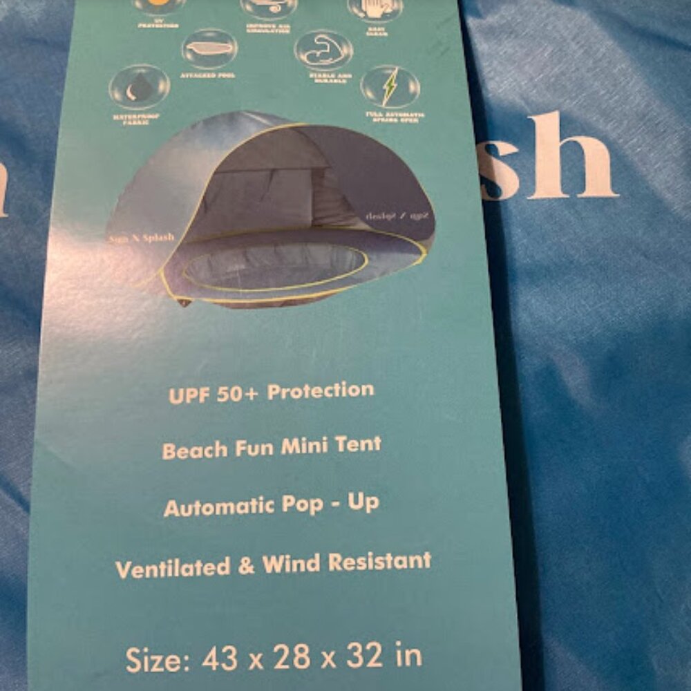 Sun N Splash Portable Pool Tent Red or Blue